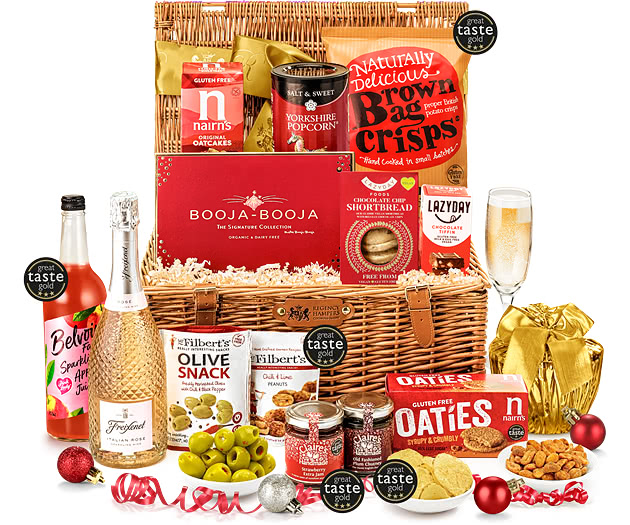 Vegan & GlutenFree Christmas Hamper With Sparkling Rosé Prosecco Regency Hampers